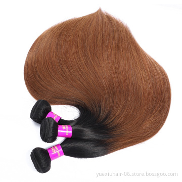 Ombre 1B/30 Blonde Brazilian Straight Hair Bundles Cuticle Aligned Raw Virgin Hair Weave 1 Piece
